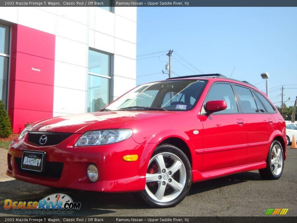 2003 Mazda Protege 5 Wagon Classic Red / Off Black Photo #3
