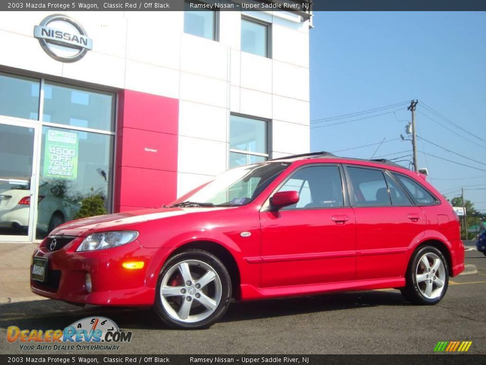 2003 Mazda Protege 5 Wagon Classic Red / Off Black Photo #4