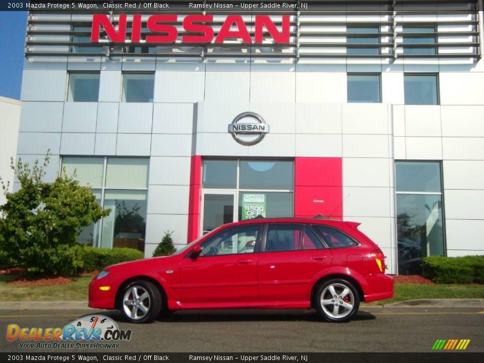 2003 Mazda Protege 5 Wagon Classic Red / Off Black Photo #5