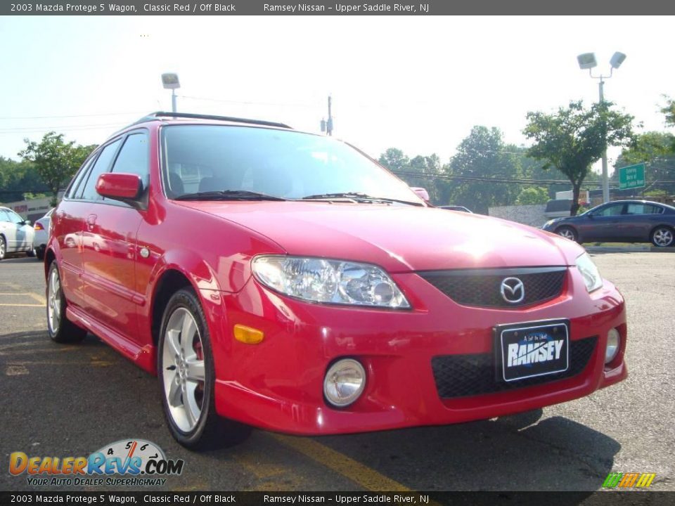 2003 Mazda Protege 5 Wagon Classic Red / Off Black Photo #14