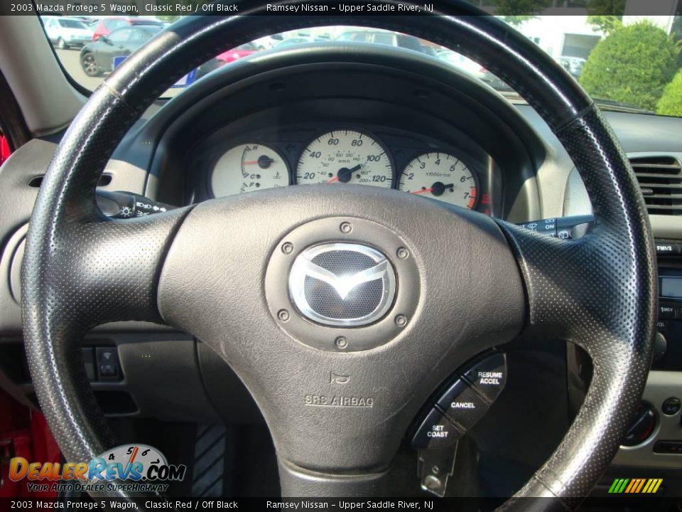 2003 Mazda Protege 5 Wagon Classic Red / Off Black Photo #29