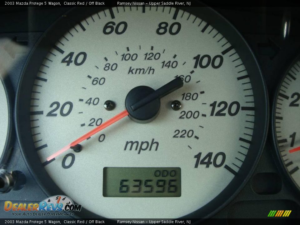 2003 Mazda Protege 5 Wagon Classic Red / Off Black Photo #31