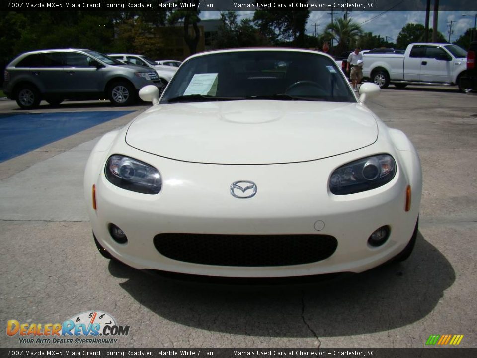 2007 Mazda MX-5 Miata Grand Touring Roadster Marble White / Tan Photo #3