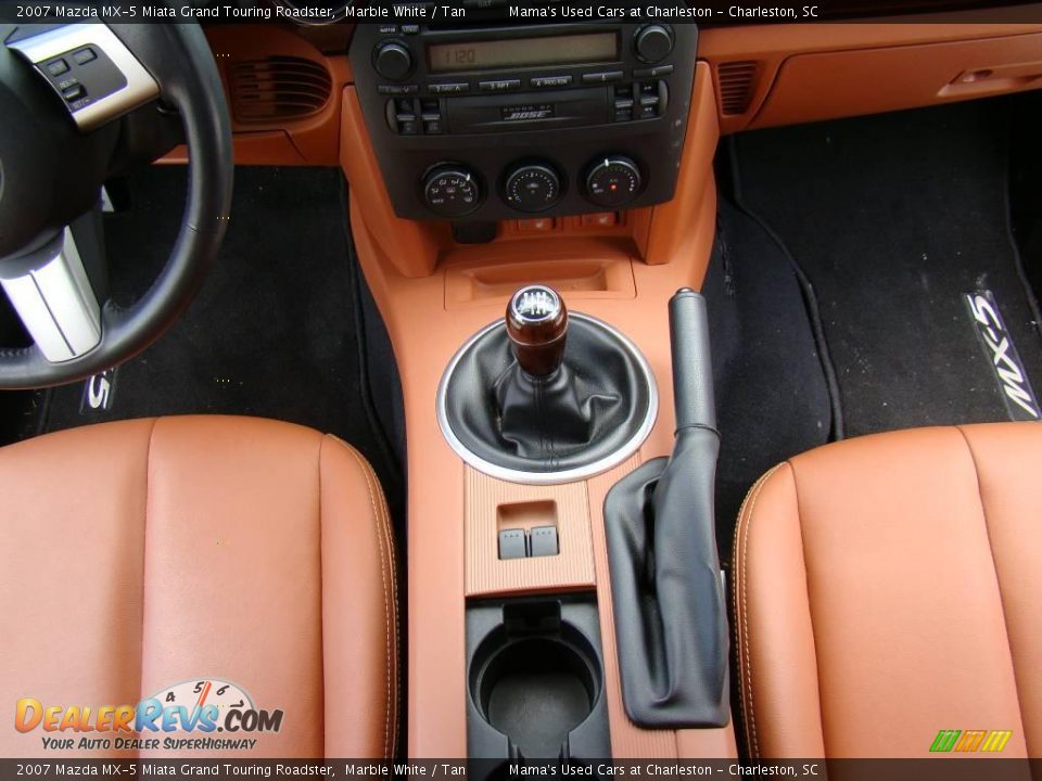 2007 Mazda MX-5 Miata Grand Touring Roadster Marble White / Tan Photo #11
