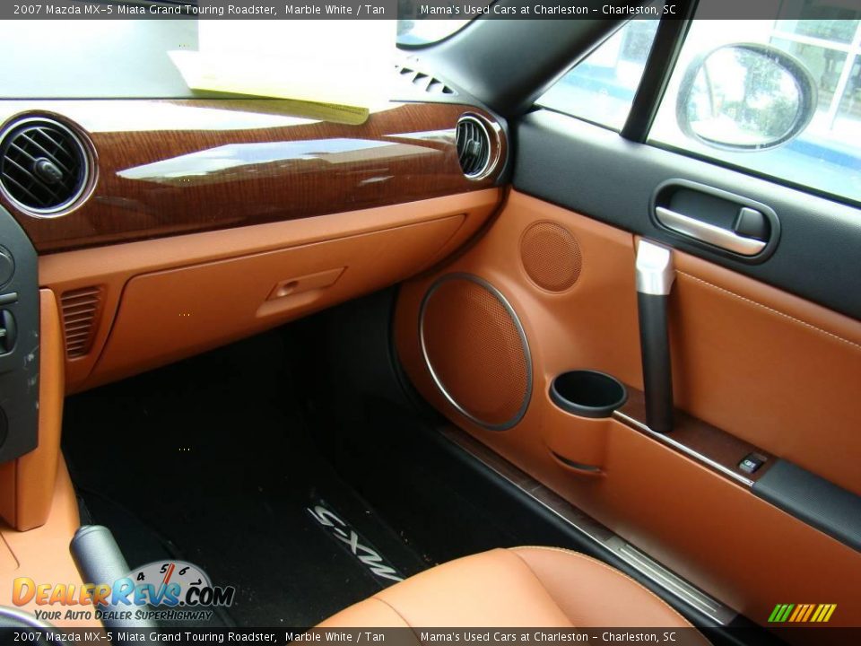 2007 Mazda MX-5 Miata Grand Touring Roadster Marble White / Tan Photo #12