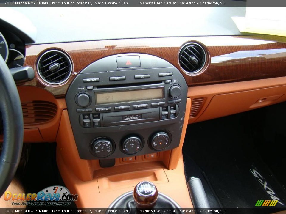 2007 Mazda MX-5 Miata Grand Touring Roadster Marble White / Tan Photo #13