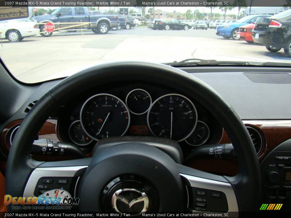 2007 Mazda MX-5 Miata Grand Touring Roadster Marble White / Tan Photo #16