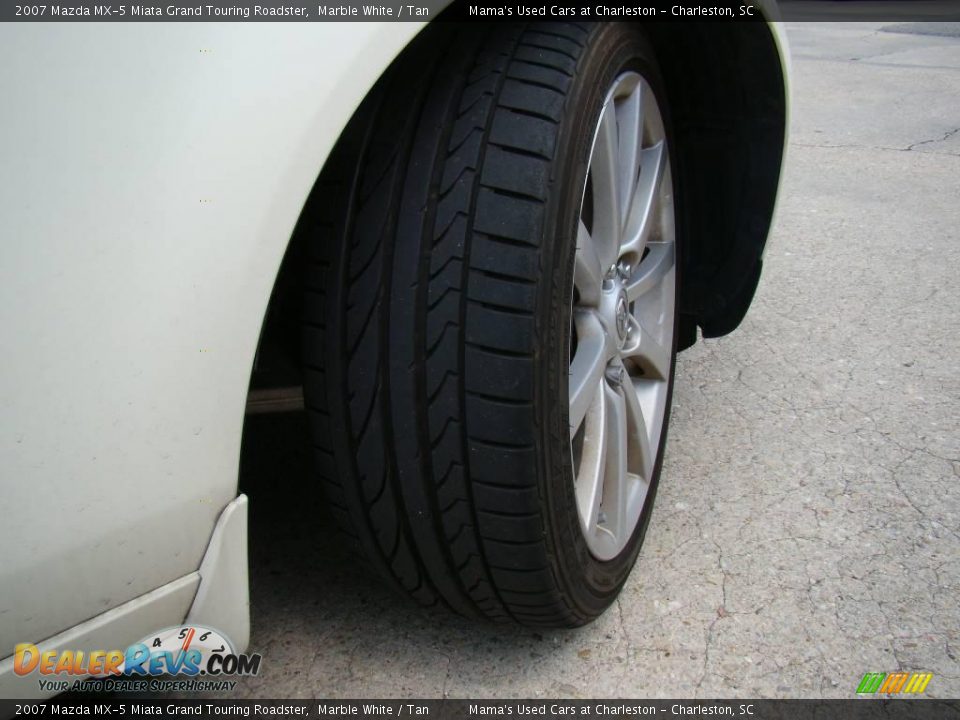 2007 Mazda MX-5 Miata Grand Touring Roadster Marble White / Tan Photo #17