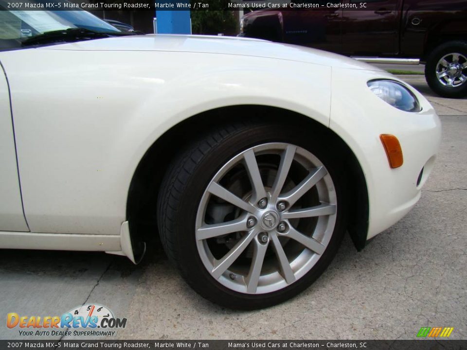 2007 Mazda MX-5 Miata Grand Touring Roadster Marble White / Tan Photo #18
