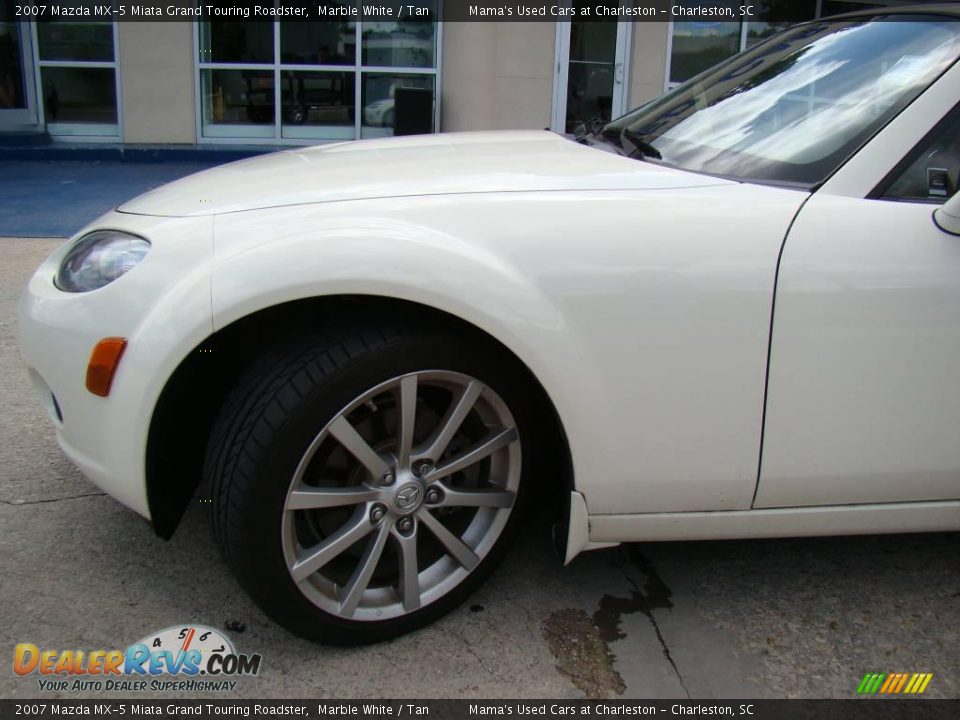 2007 Mazda MX-5 Miata Grand Touring Roadster Marble White / Tan Photo #19