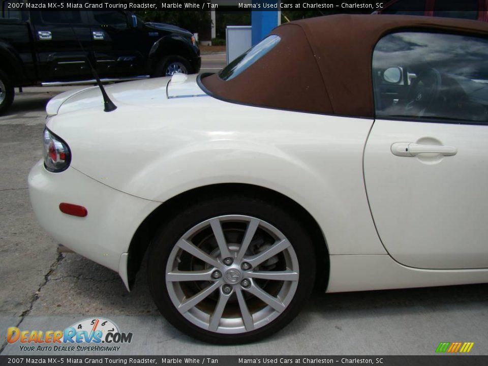 2007 Mazda MX-5 Miata Grand Touring Roadster Marble White / Tan Photo #21