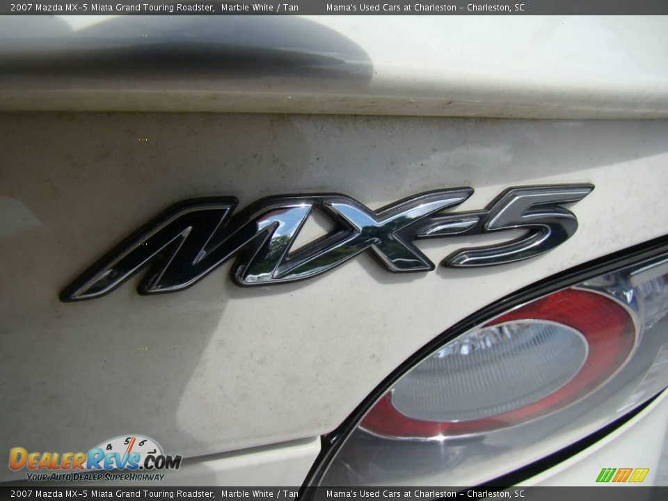 2007 Mazda MX-5 Miata Grand Touring Roadster Marble White / Tan Photo #23