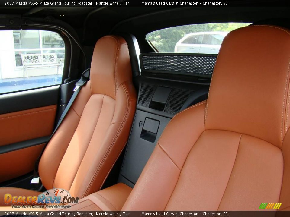 2007 Mazda MX-5 Miata Grand Touring Roadster Marble White / Tan Photo #24