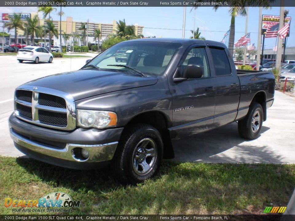2003 Dodge Ram 1500 SLT Quad Cab 4x4 Graphite Metallic / Dark Slate Gray Photo #3