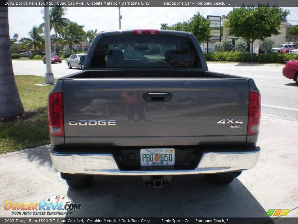 2003 Dodge Ram 1500 SLT Quad Cab 4x4 Graphite Metallic / Dark Slate Gray Photo #6