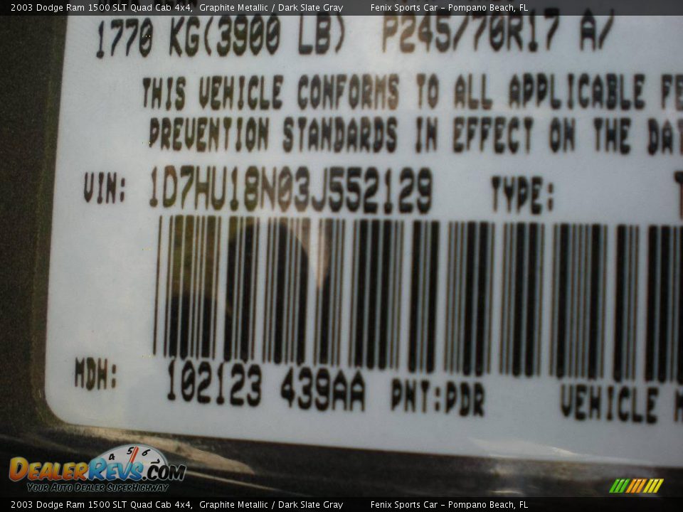2003 Dodge Ram 1500 SLT Quad Cab 4x4 Graphite Metallic / Dark Slate Gray Photo #20
