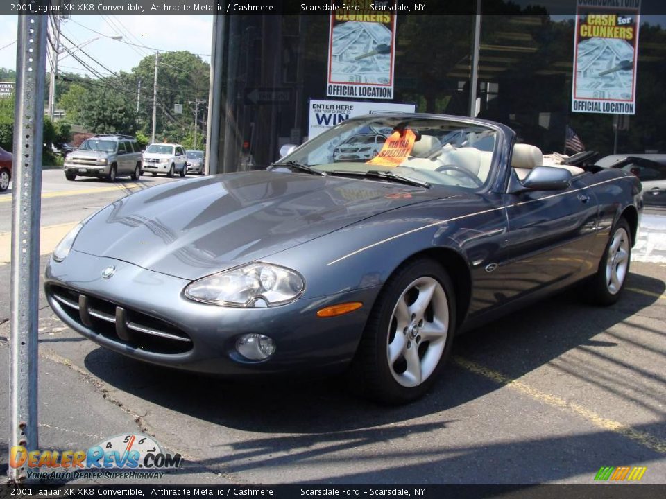2001 Jaguar XK XK8 Convertible Anthracite Metallic / Cashmere Photo #1