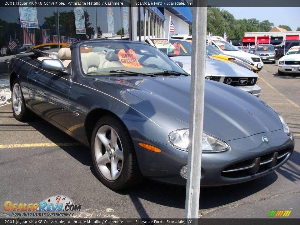2001 Jaguar XK XK8 Convertible Anthracite Metallic / Cashmere Photo #2