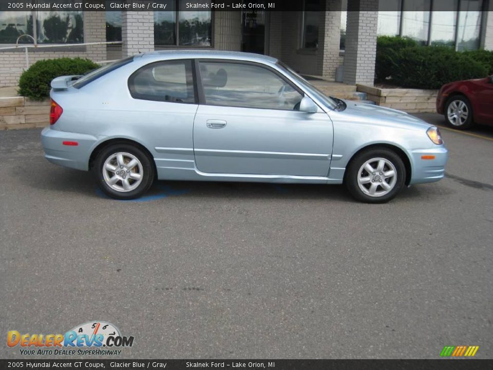 2005 Hyundai Accent GT Coupe Glacier Blue / Gray Photo #2