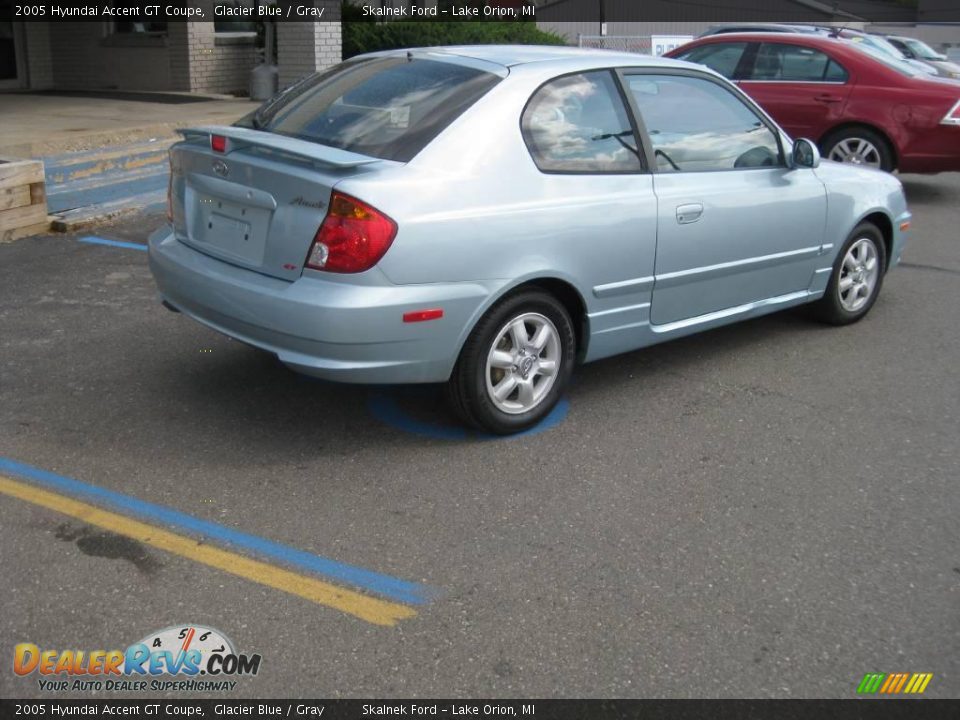 2005 Hyundai Accent GT Coupe Glacier Blue / Gray Photo #4