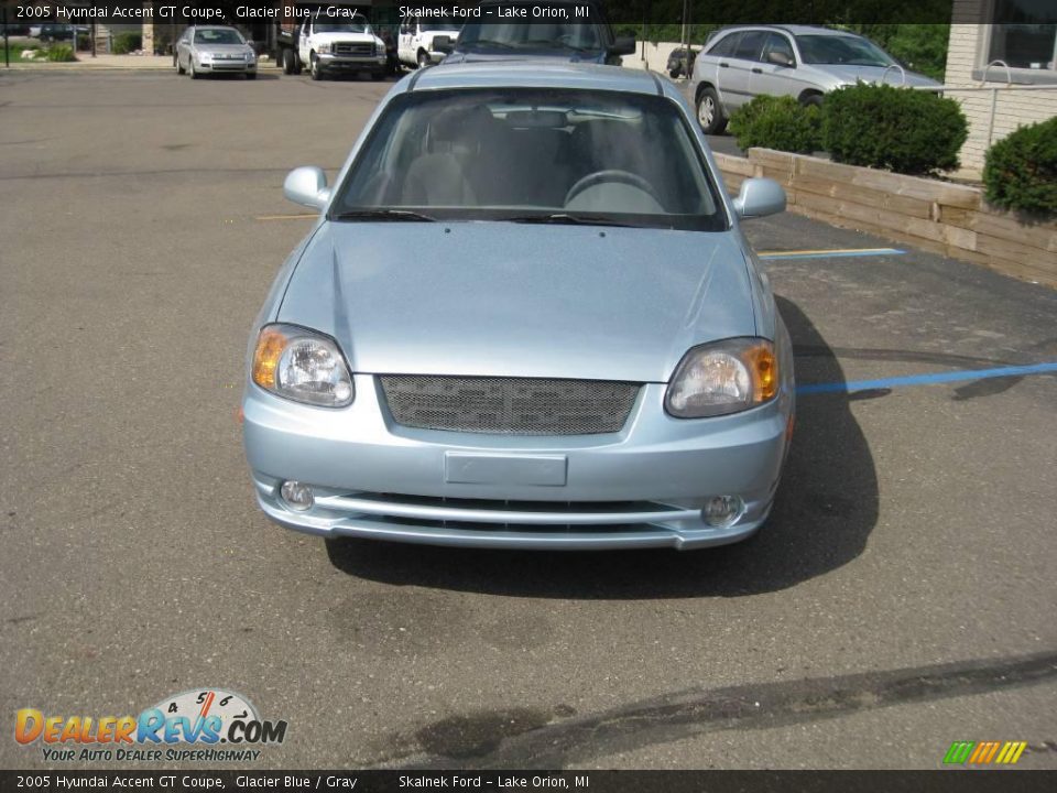 2005 Hyundai Accent GT Coupe Glacier Blue / Gray Photo #12