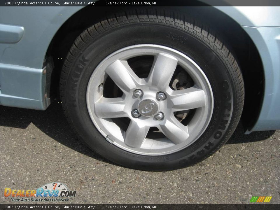2005 Hyundai Accent GT Coupe Glacier Blue / Gray Photo #14