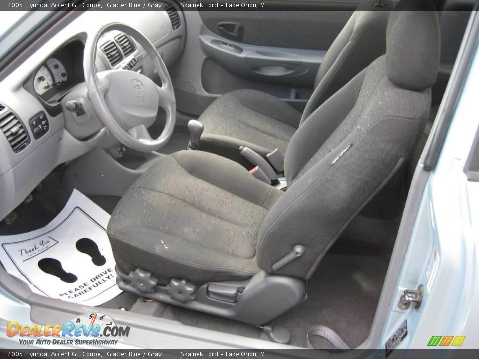 2005 Hyundai Accent GT Coupe Glacier Blue / Gray Photo #20