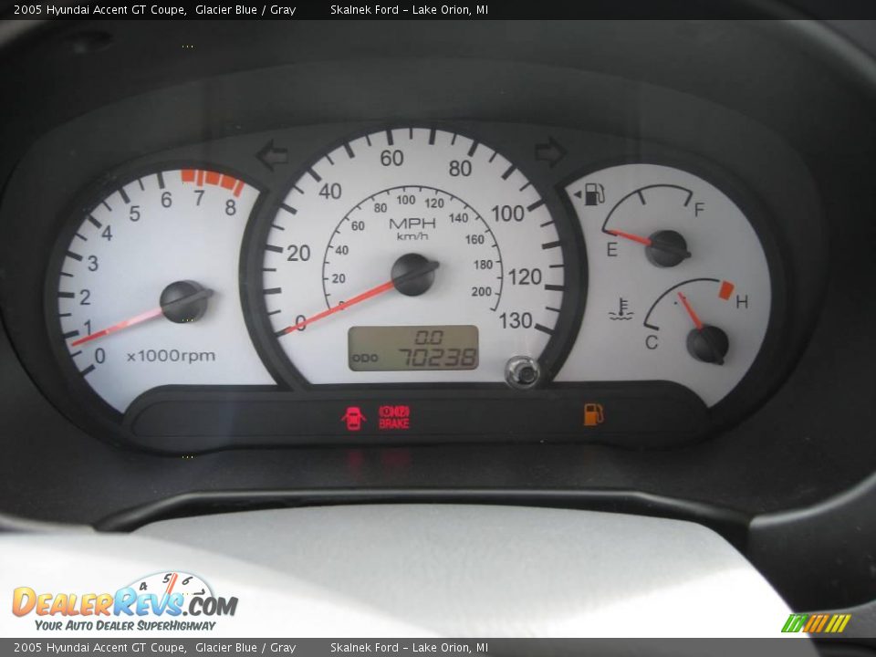 2005 Hyundai Accent GT Coupe Glacier Blue / Gray Photo #22