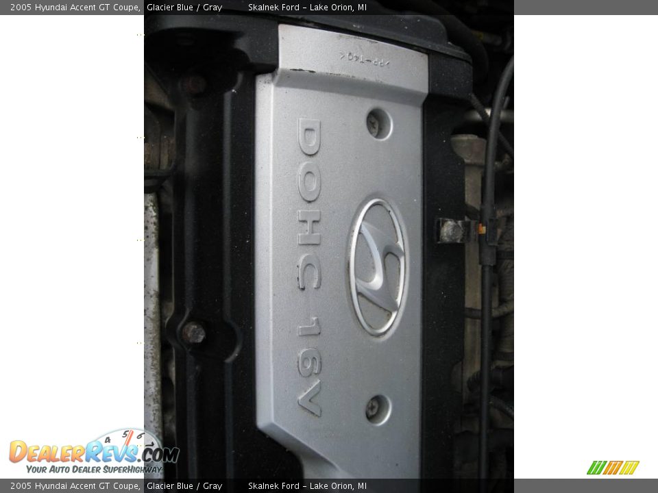 2005 Hyundai Accent GT Coupe Glacier Blue / Gray Photo #27