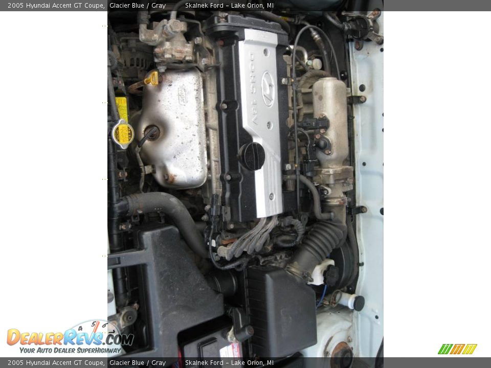 2005 Hyundai Accent GT Coupe Glacier Blue / Gray Photo #28