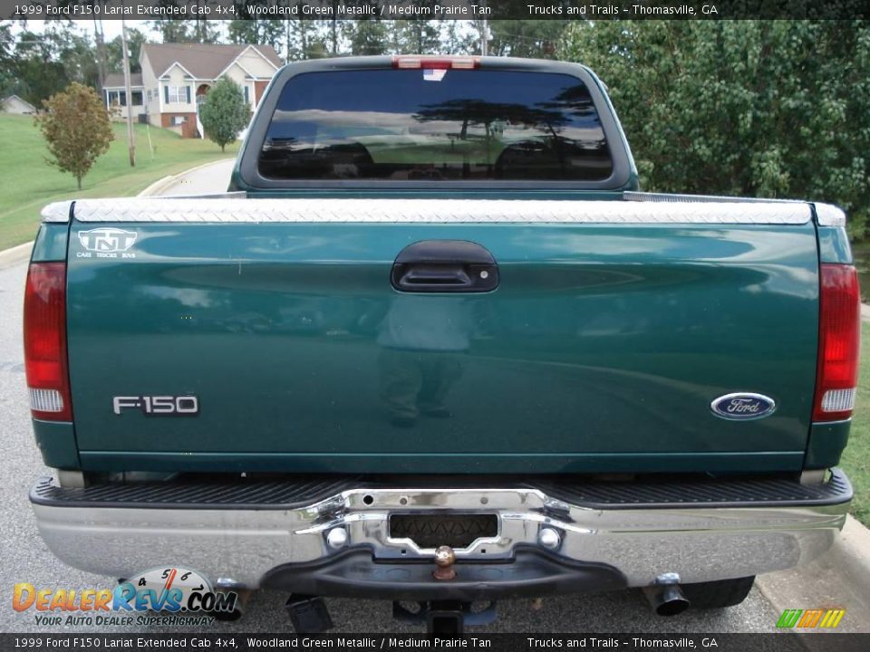 1999 Ford F150 Lariat Extended Cab 4x4 Woodland Green Metallic / Medium Prairie Tan Photo #5