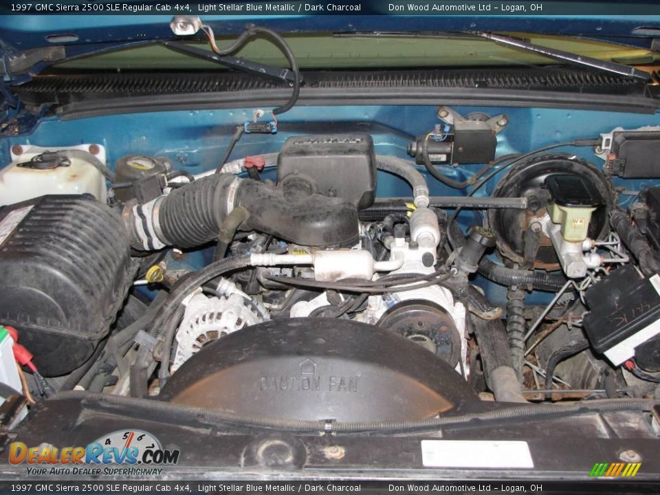 1997 GMC Sierra 2500 SLE Regular Cab 4x4 Light Stellar Blue Metallic / Dark Charcoal Photo #20