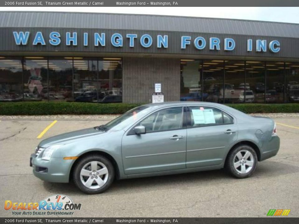 2006 Ford Fusion SE Titanium Green Metallic / Camel Photo #1