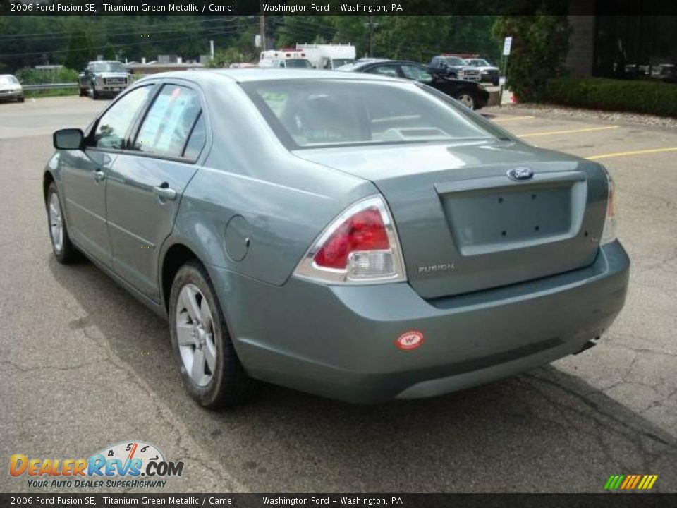 2006 Ford Fusion SE Titanium Green Metallic / Camel Photo #2