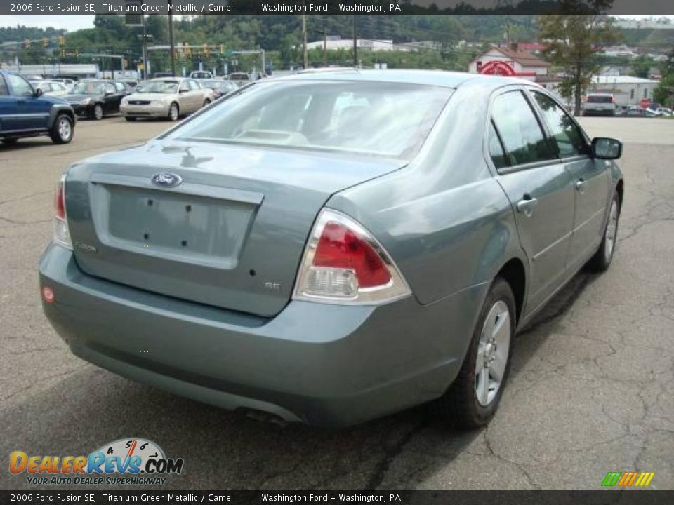 2006 Ford Fusion SE Titanium Green Metallic / Camel Photo #4