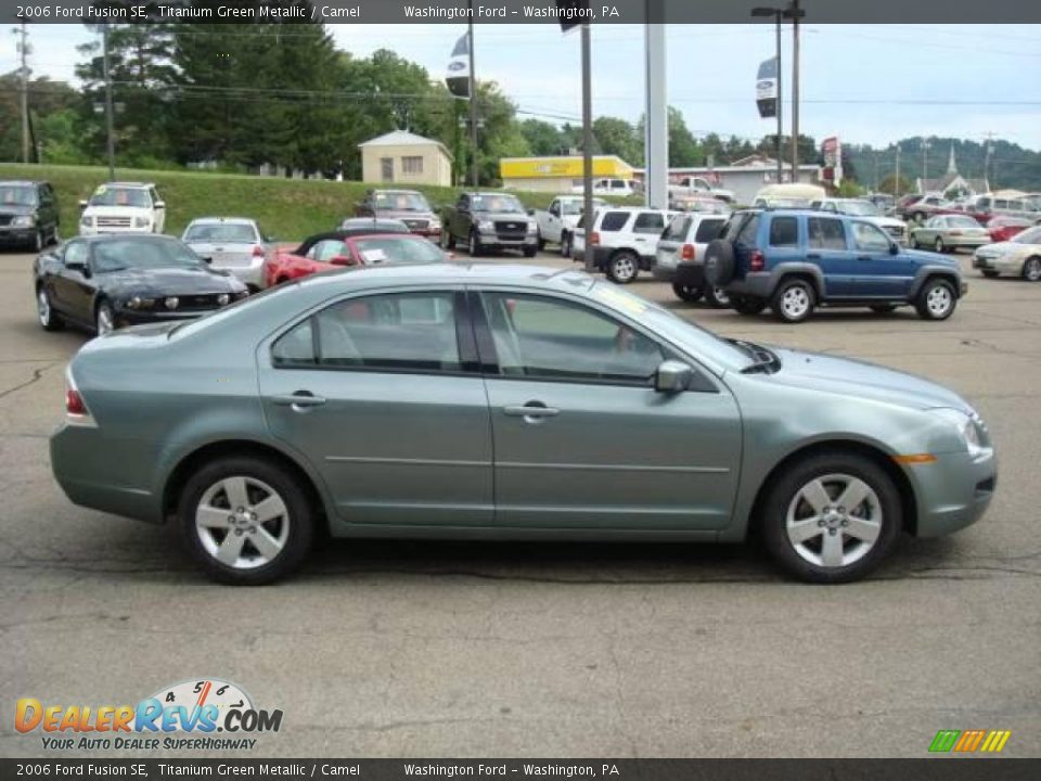 2006 Ford Fusion SE Titanium Green Metallic / Camel Photo #5
