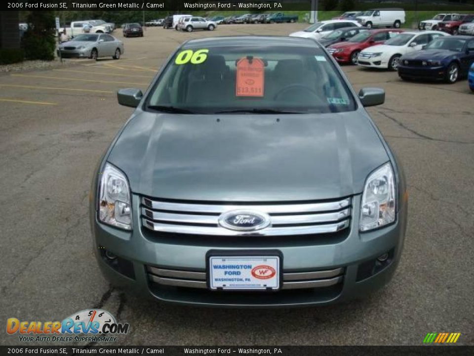 2006 Ford Fusion SE Titanium Green Metallic / Camel Photo #7