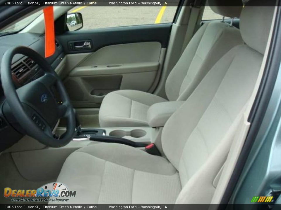 2006 Ford Fusion SE Titanium Green Metallic / Camel Photo #10