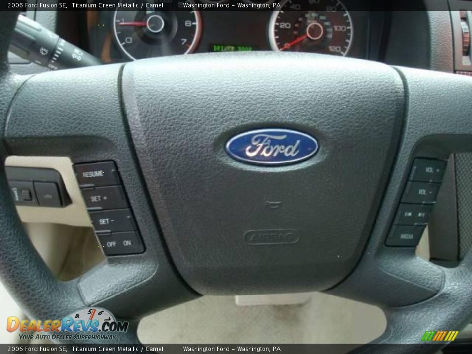 2006 Ford Fusion SE Titanium Green Metallic / Camel Photo #16