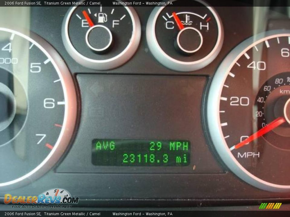 2006 Ford Fusion SE Titanium Green Metallic / Camel Photo #20
