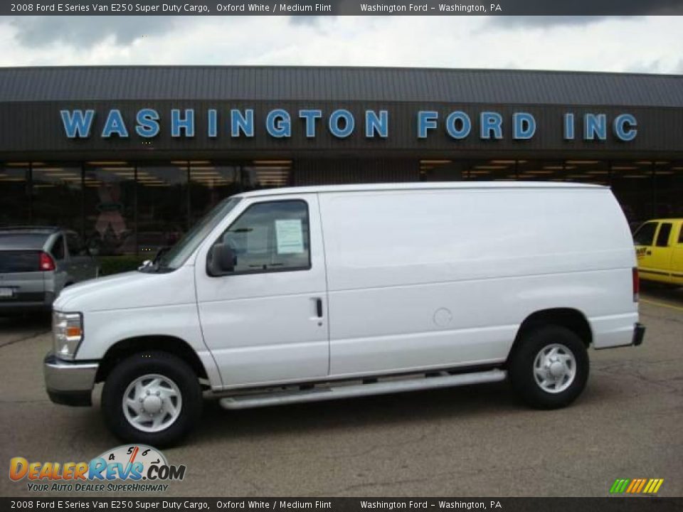 2008 Ford E Series Van E250 Super Duty Cargo Oxford White / Medium Flint Photo #1