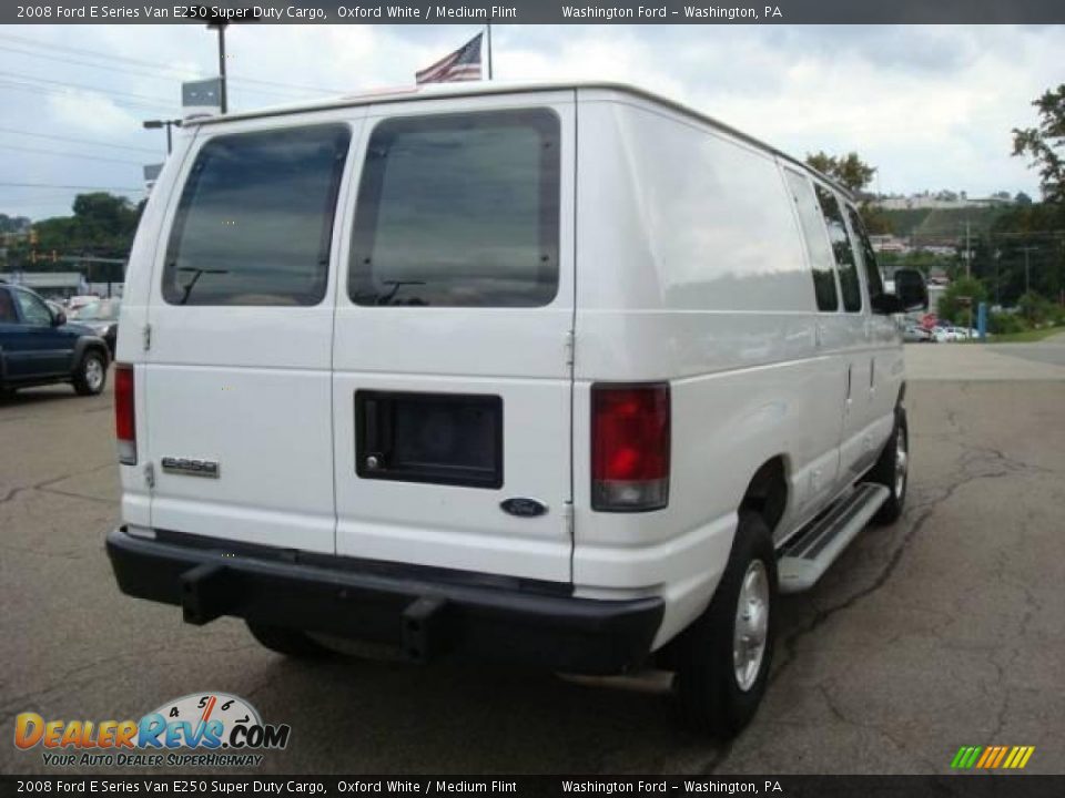 2008 Ford E Series Van E250 Super Duty Cargo Oxford White / Medium Flint Photo #4