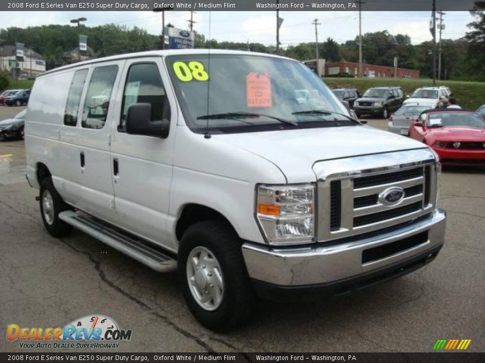 2008 Ford E Series Van E250 Super Duty Cargo Oxford White / Medium Flint Photo #6