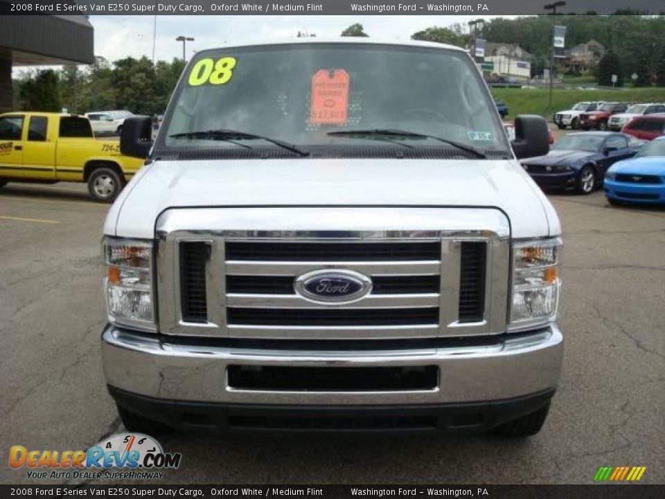 2008 Ford E Series Van E250 Super Duty Cargo Oxford White / Medium Flint Photo #7
