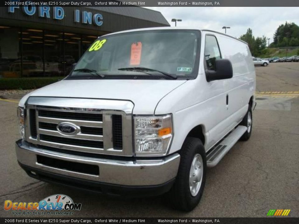 2008 Ford E Series Van E250 Super Duty Cargo Oxford White / Medium Flint Photo #8