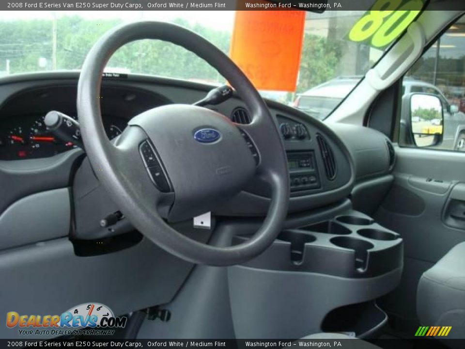 2008 Ford E Series Van E250 Super Duty Cargo Oxford White / Medium Flint Photo #17