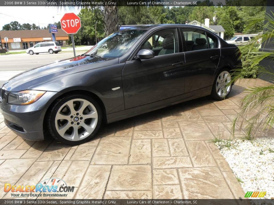 2006 BMW 3 Series 330i Sedan Sparkling Graphite Metallic / Grey Photo #2
