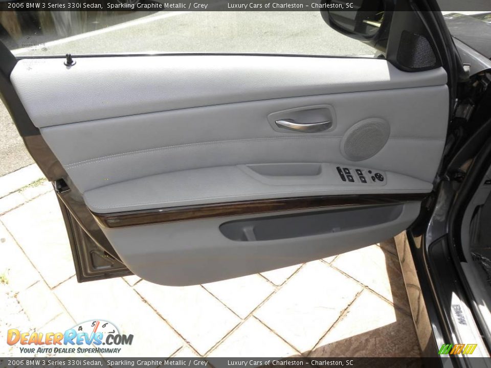 2006 BMW 3 Series 330i Sedan Sparkling Graphite Metallic / Grey Photo #6