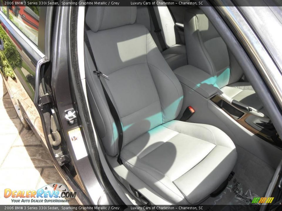 2006 BMW 3 Series 330i Sedan Sparkling Graphite Metallic / Grey Photo #9