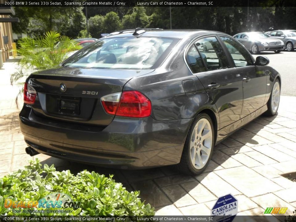 2006 BMW 3 Series 330i Sedan Sparkling Graphite Metallic / Grey Photo #14